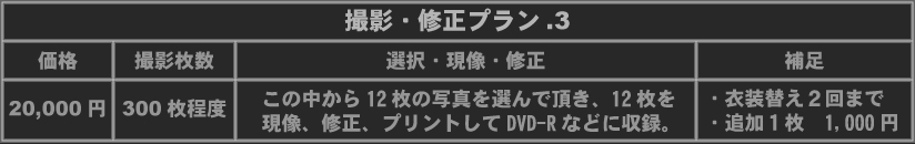 撮影・修正プラン③